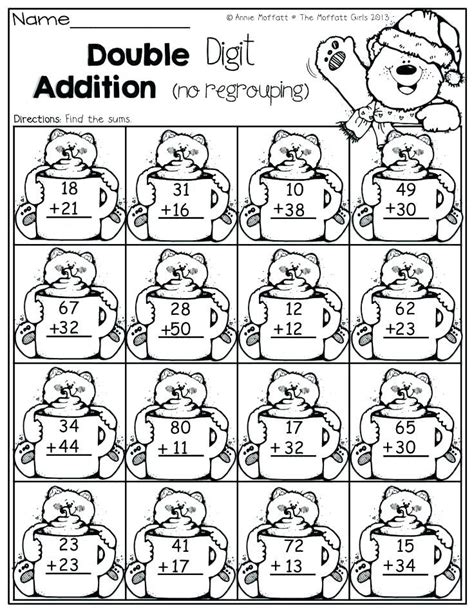 two digit addition without regrouping|addition with regrouping coloring worksheets.